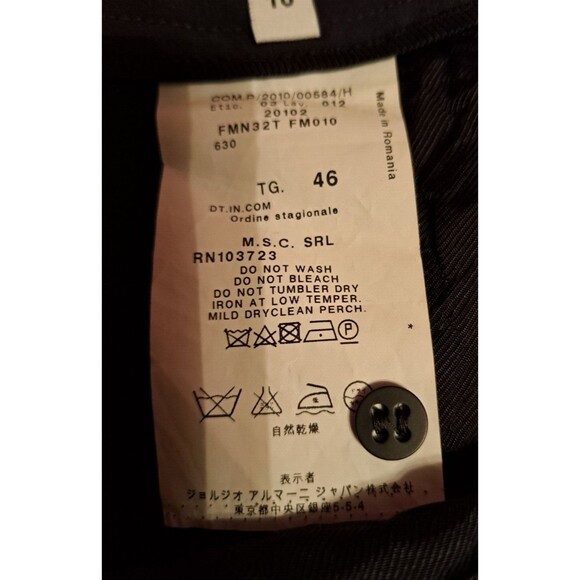 Armani Collezioni Womens Black Wool Zip Back Lined Pencil Skirt Size 10 - Picture 11 of 12